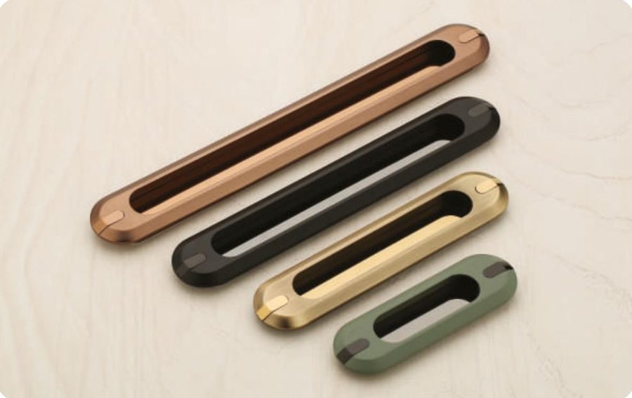 GCF-5144 Conceal Handle in Green/Black PVD, AB Matt/Gold PVD, Black/Black PVD, RG/RG PVD
