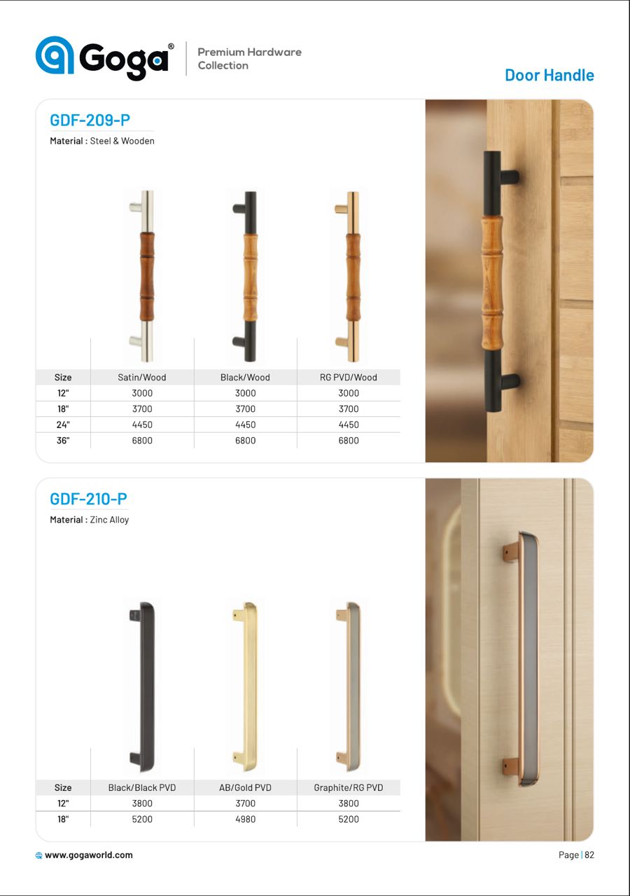 GDF-209-P Door Handle in 