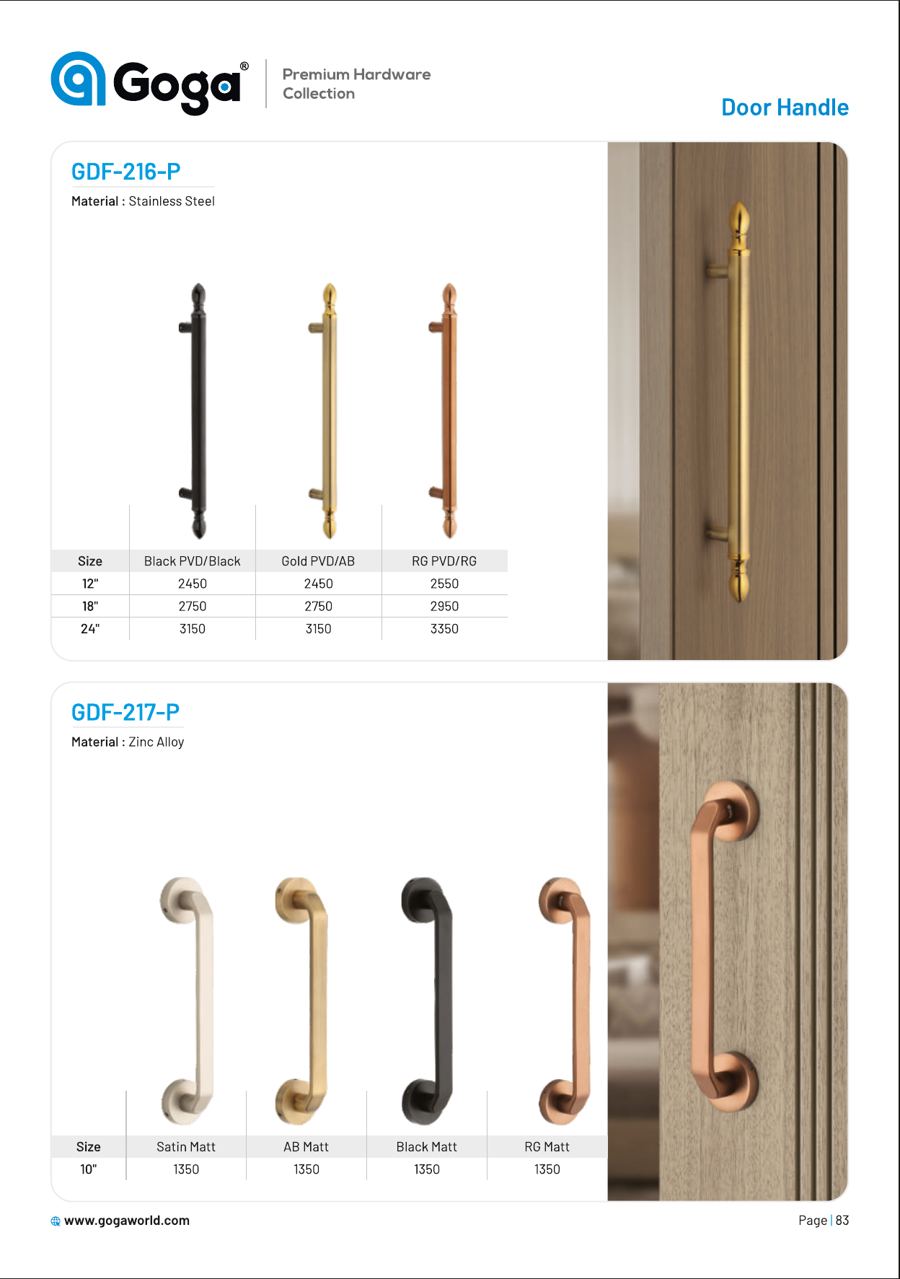 GDF-216-P Door Handle in 