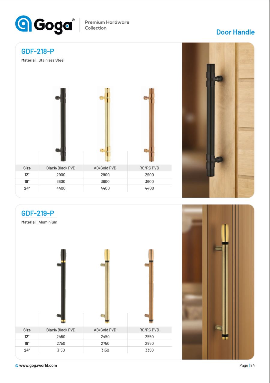 GDF-218-P Door Handle in 