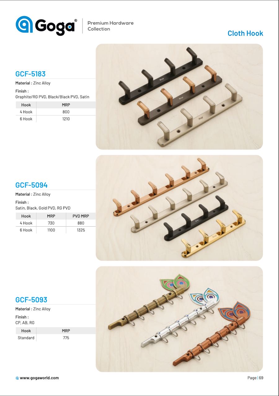 Goga Cloth Hooks & Key Stands