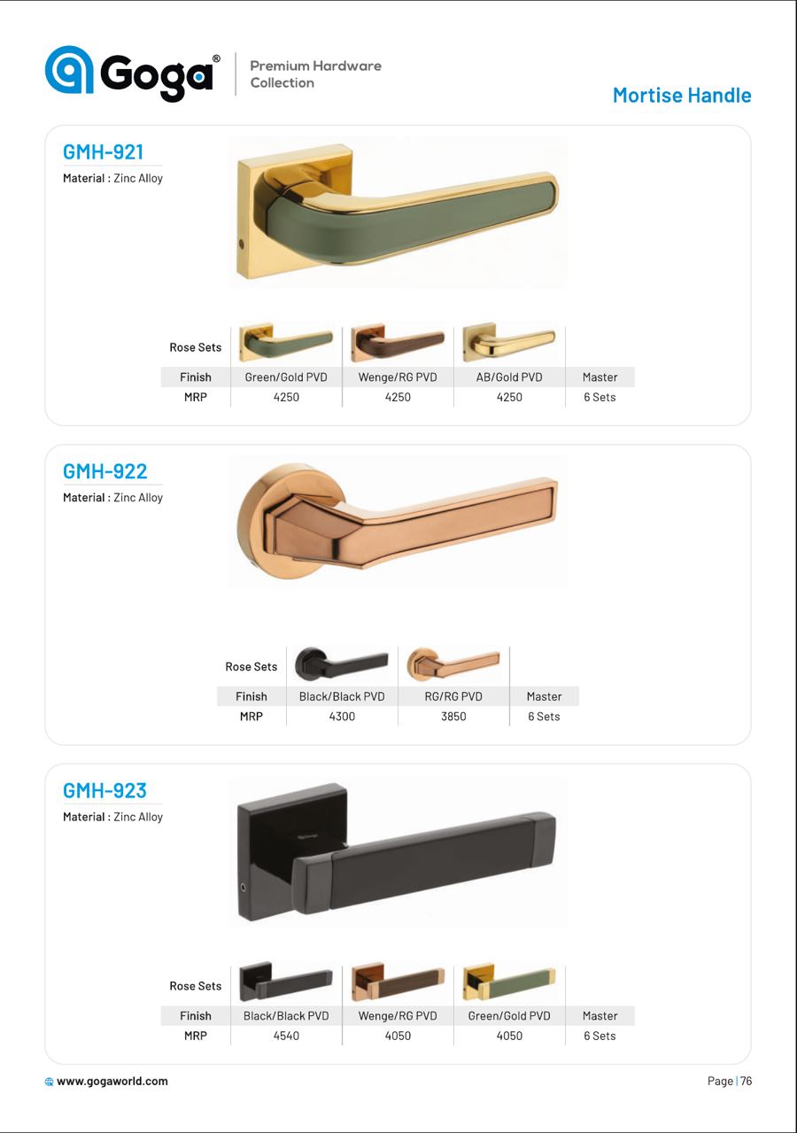 GMH-921 Mortise Handle in 