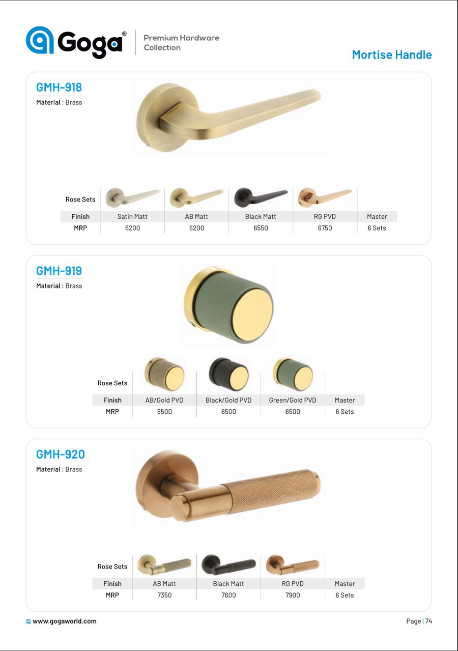 GMH-918 Mortise Handle in 