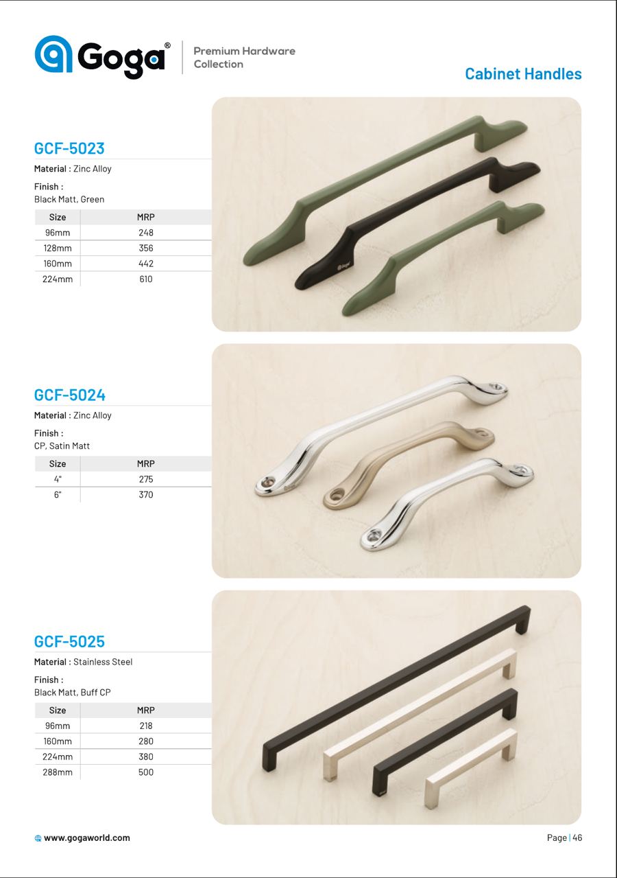 GCF-5023 Cabinet Handle in Black Matt, Green